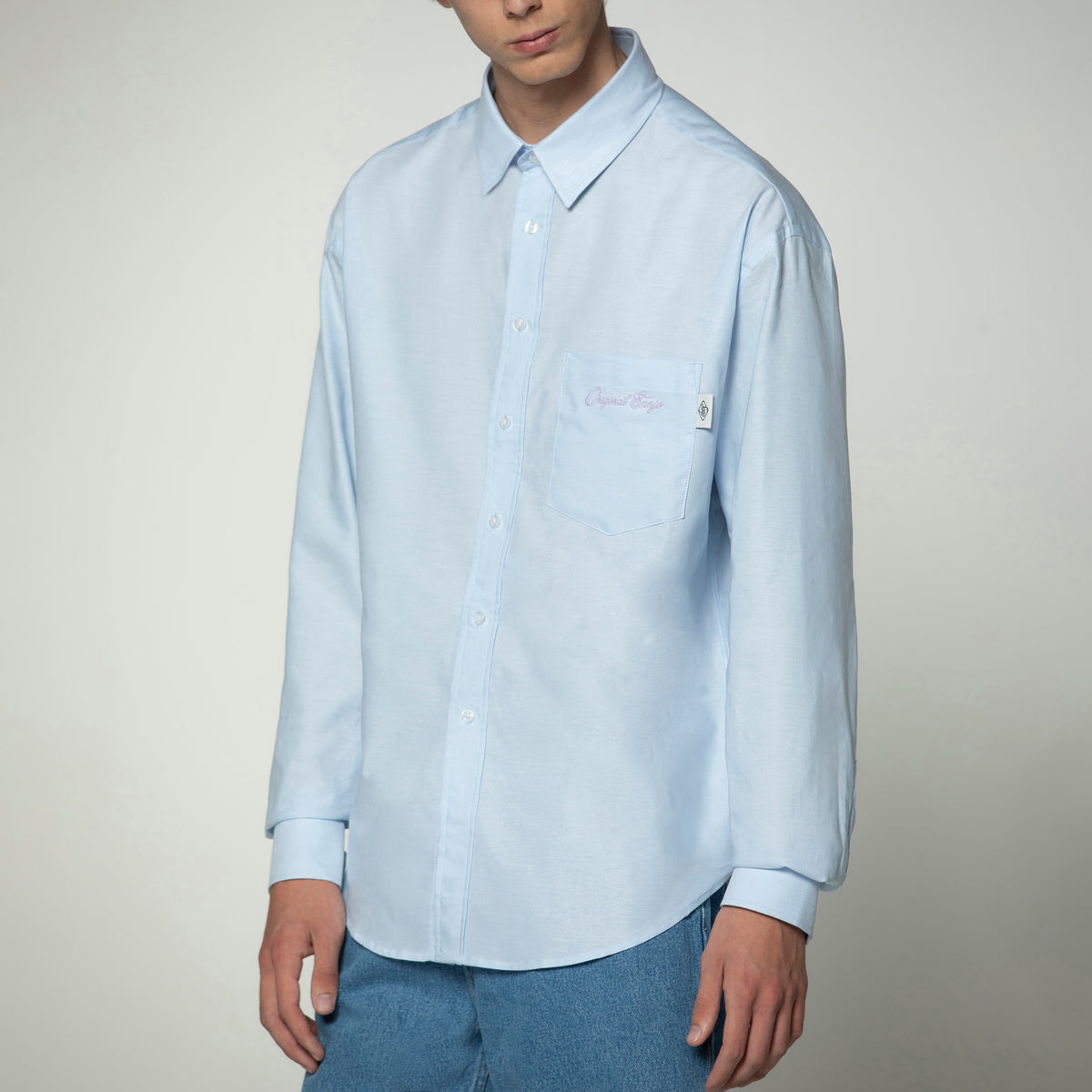Camisa holgada Sanjo // Mezclilla clara