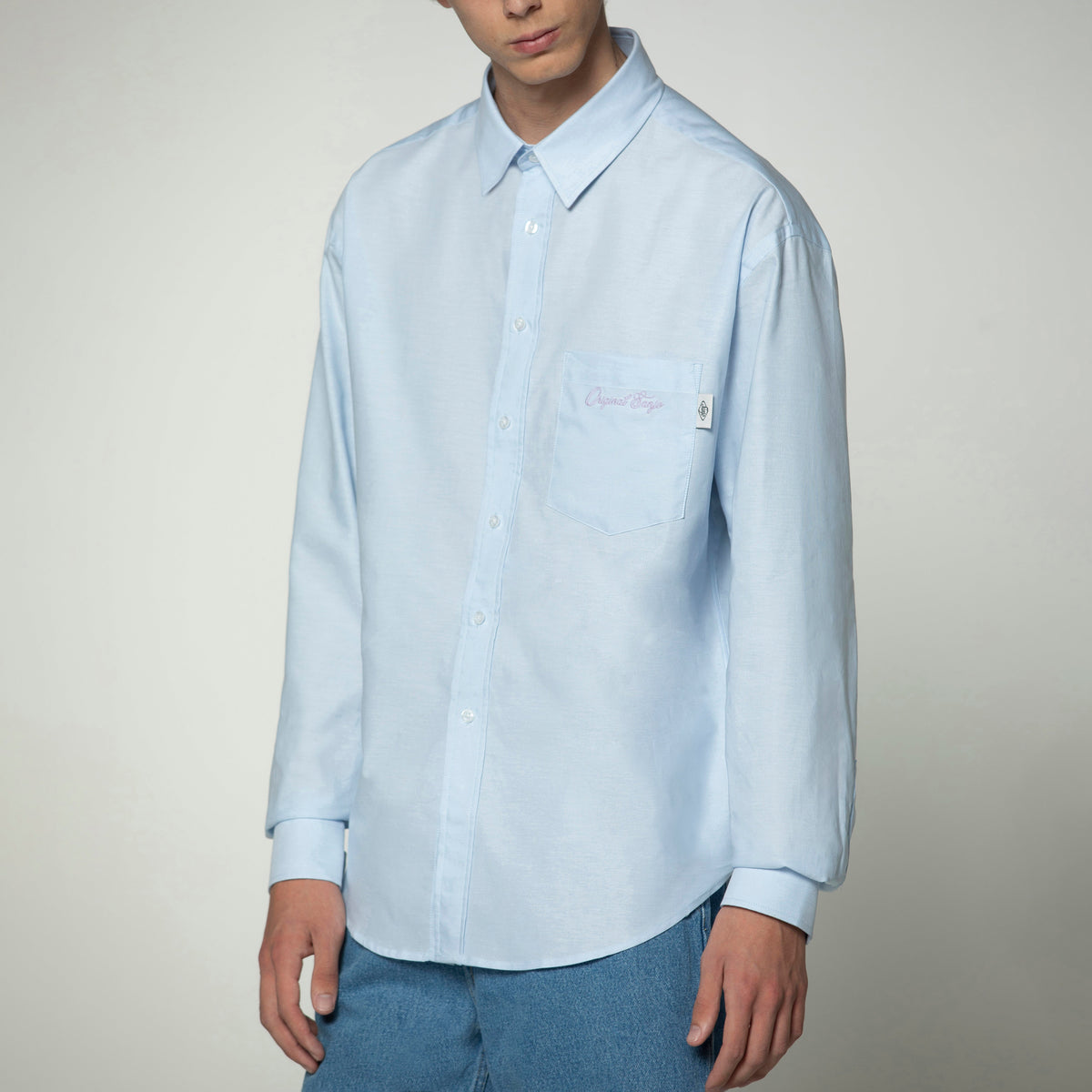 Camisa holgada Sanjo // Mezclilla clara