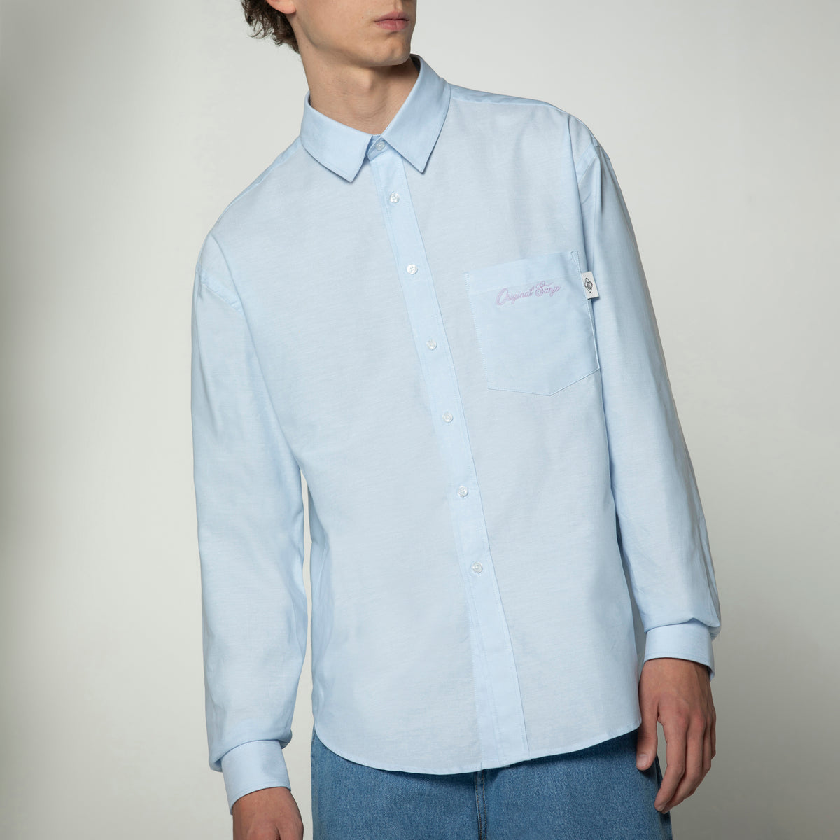 Camisa holgada Sanjo // Mezclilla clara