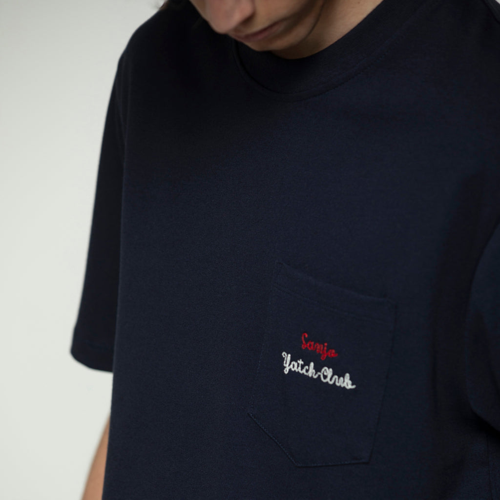 Sanjo Yacht-Club Pocket T-Shirt // Navy