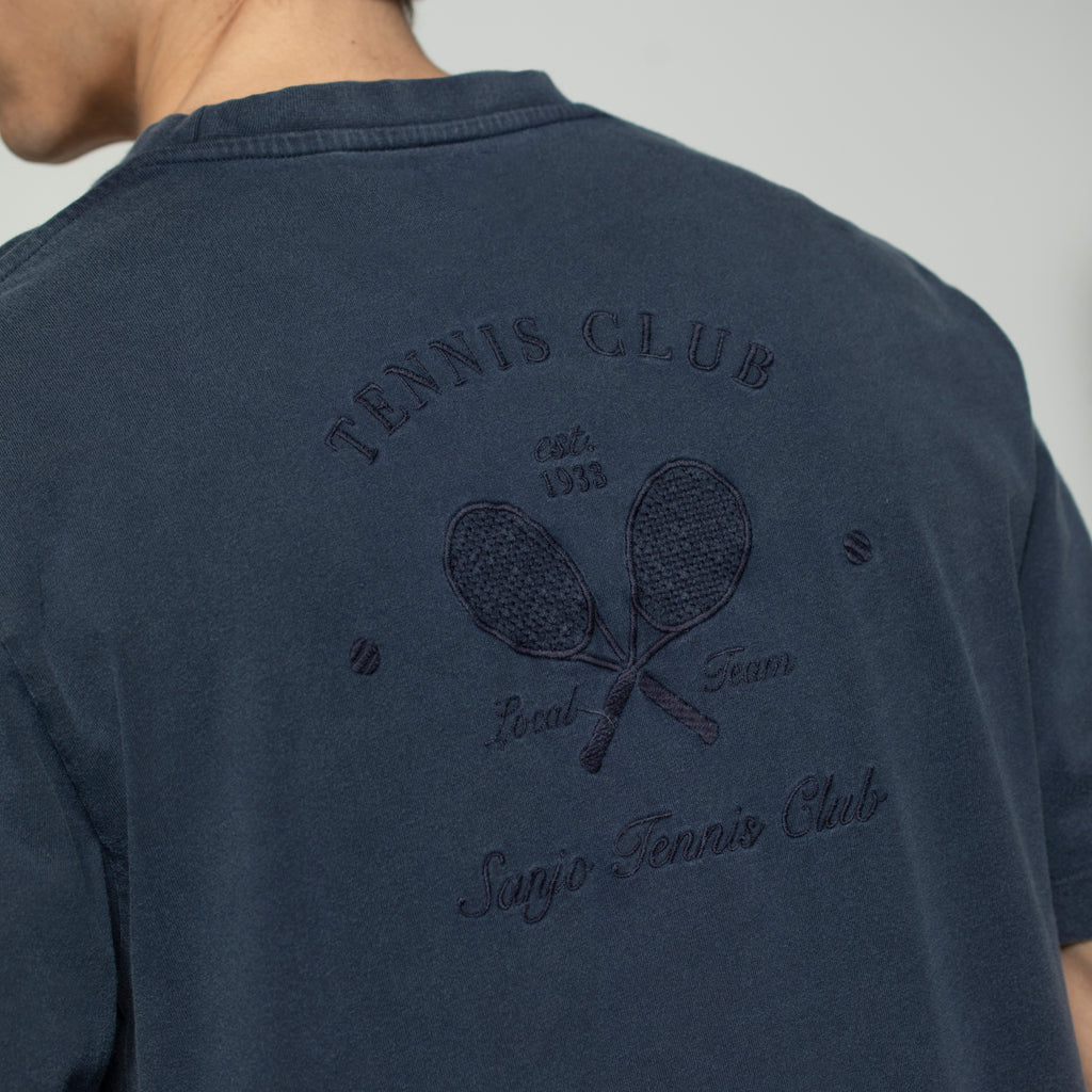 Sanjo Faded Tennis Club T-Shirt // Navy