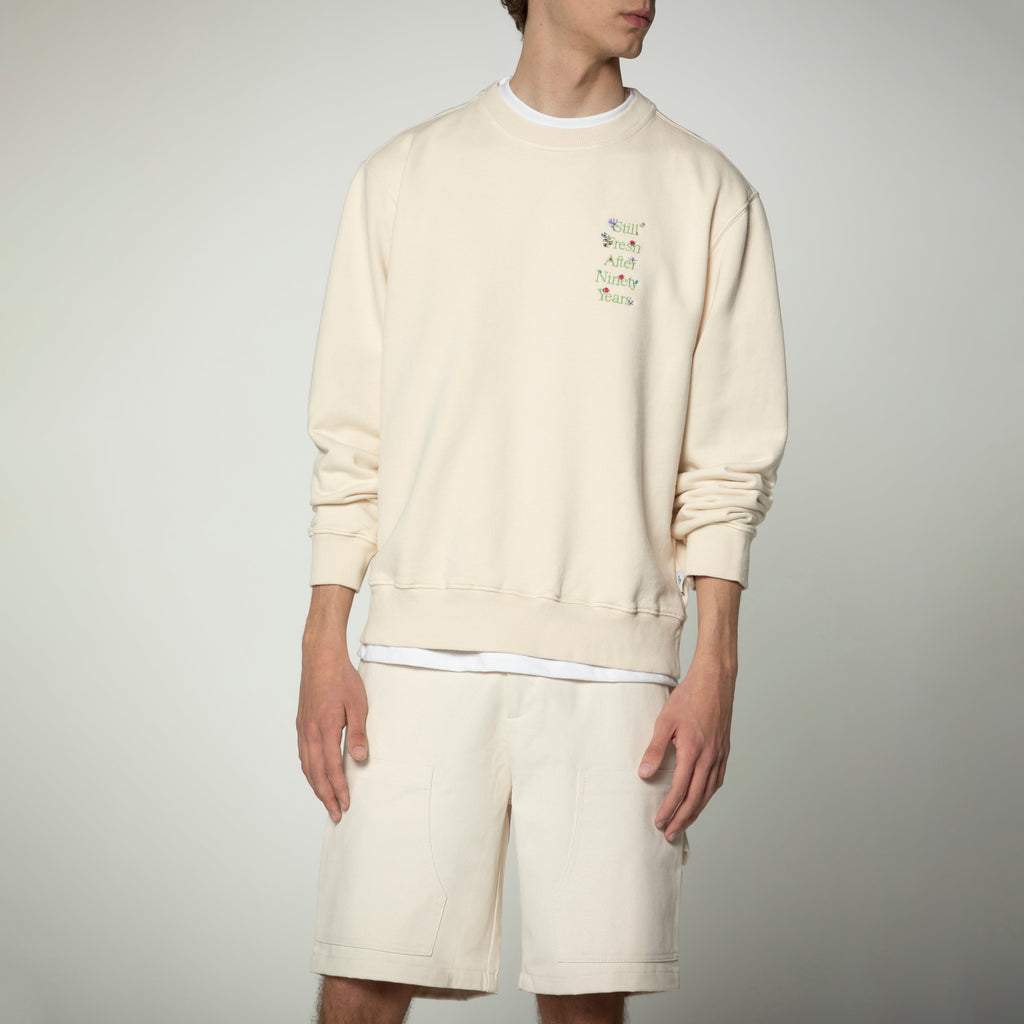 Sanjo Faded Still Sweatshirt // Ecru