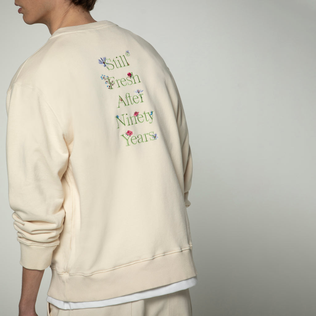 Sanjo Faded Still Sweatshirt // Ecru