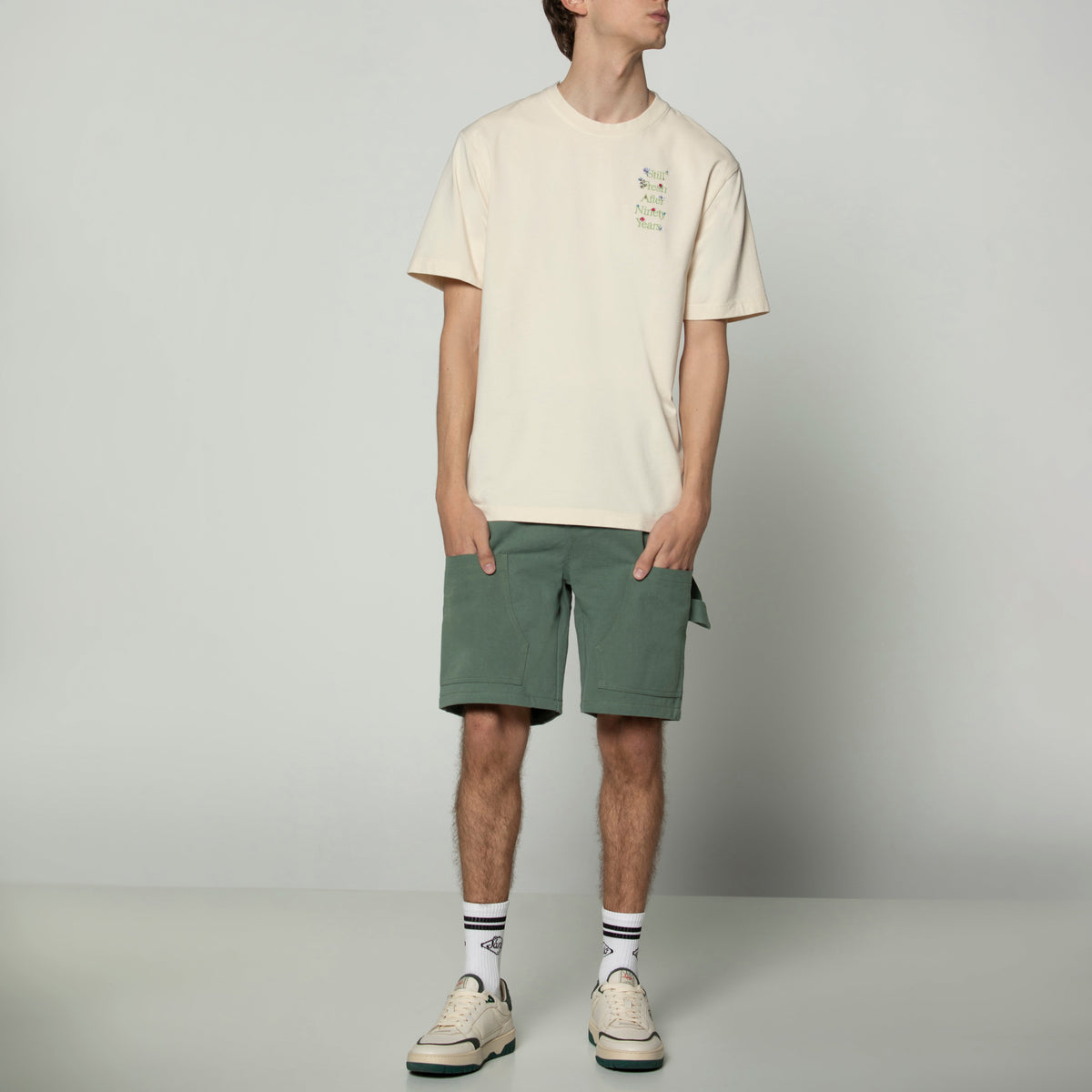 Sanjo Faded Still Fresh T-shirt // Ecru