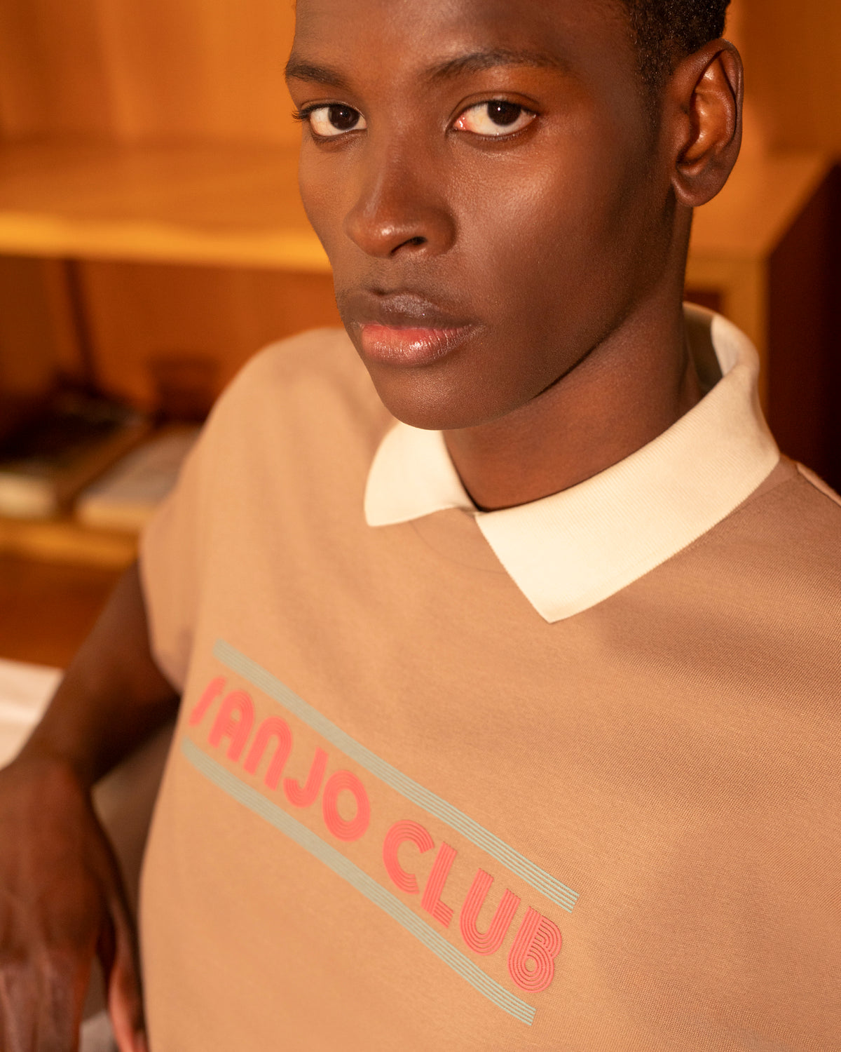 Sanjo Club 90 T-shirt // Capuccino