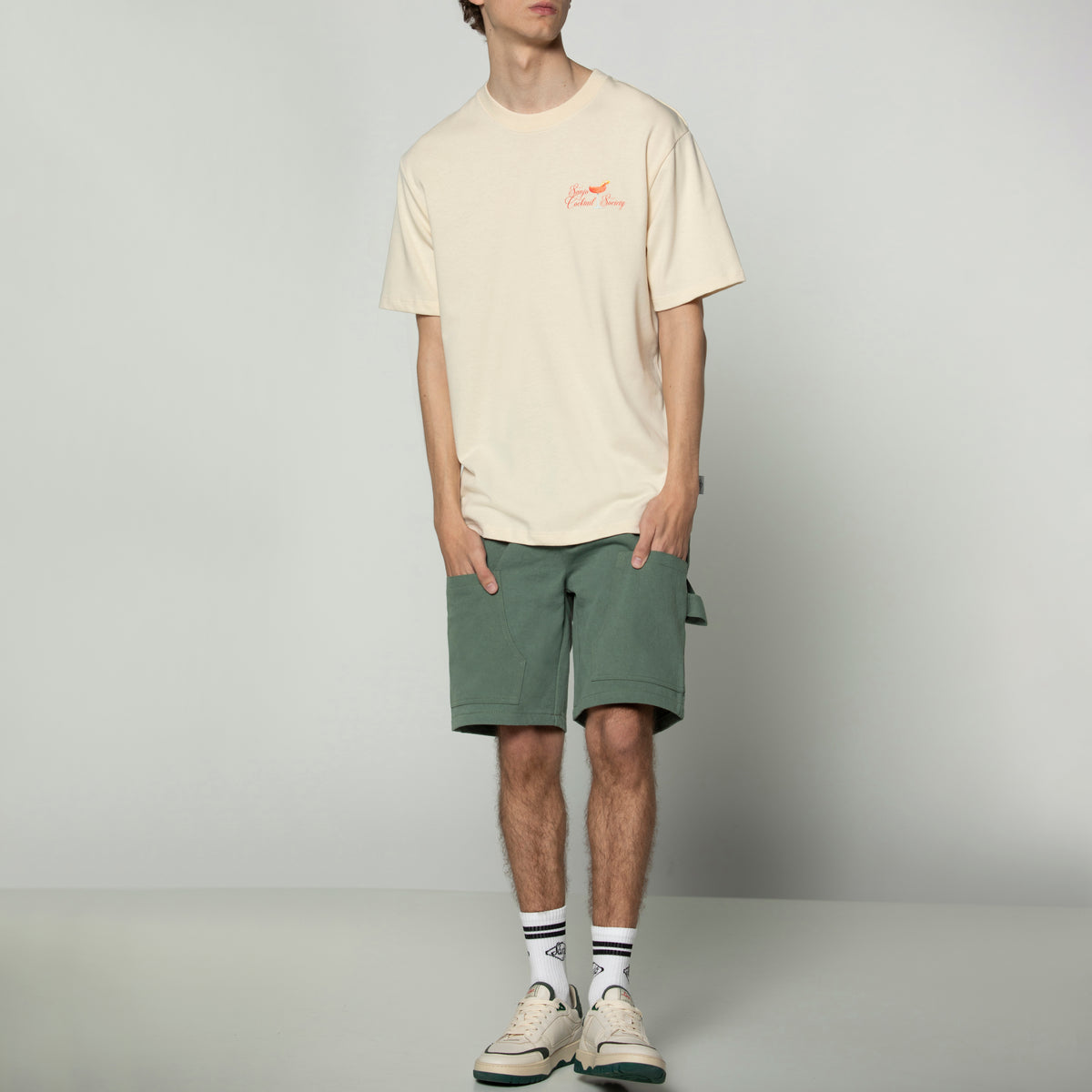 Sanjo Cocktail Society T-shirt // Ecru