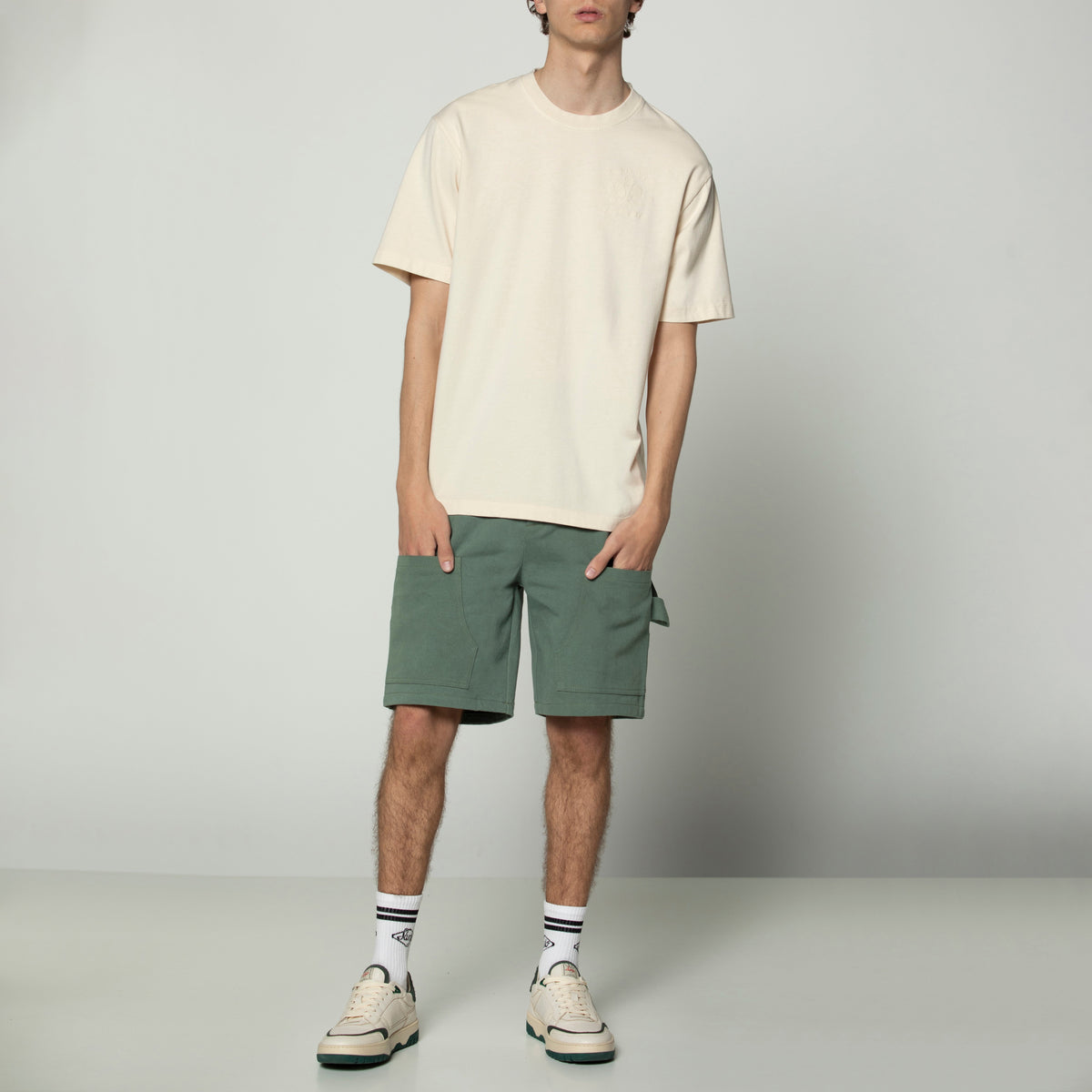 Sanjo Faded Tennis Club T-shirt // Ecru