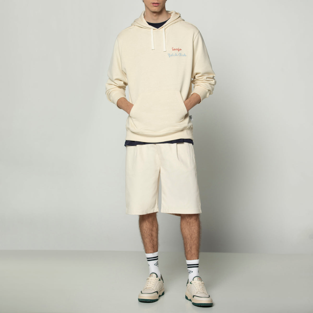 Sanjo Yacht-Club Hoodie // Ecru