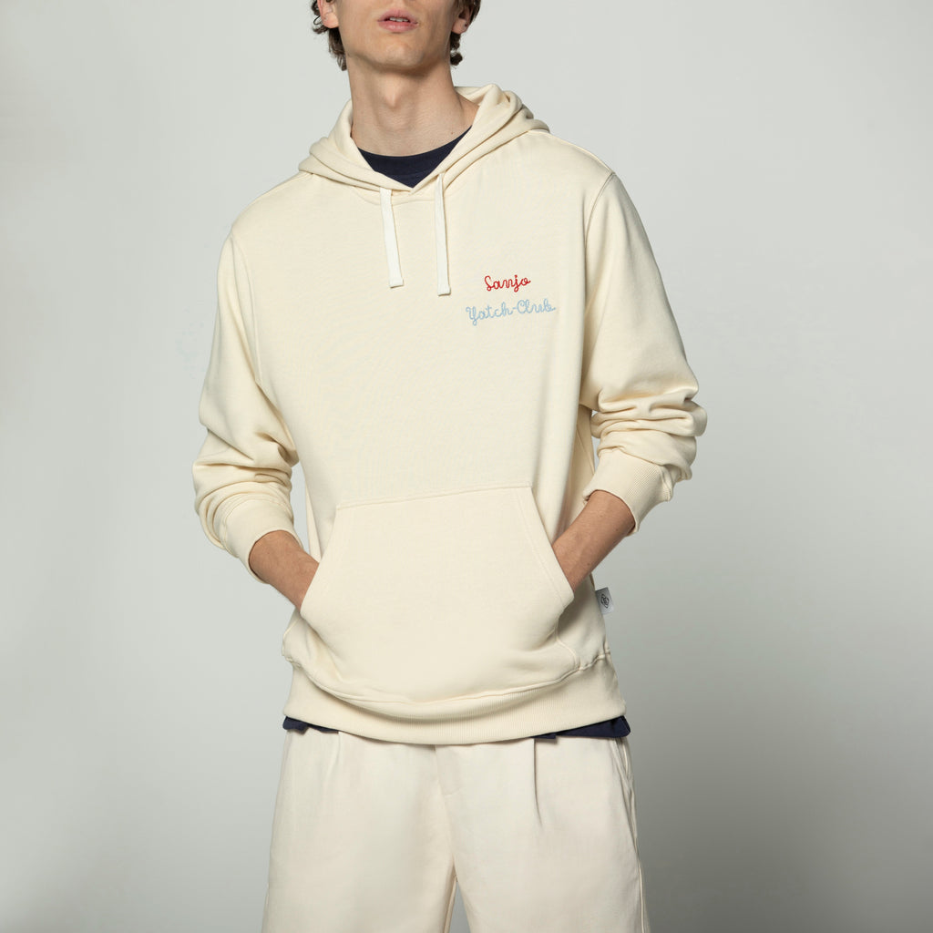 Sanjo Yacht-Club Hoodie // Ecru