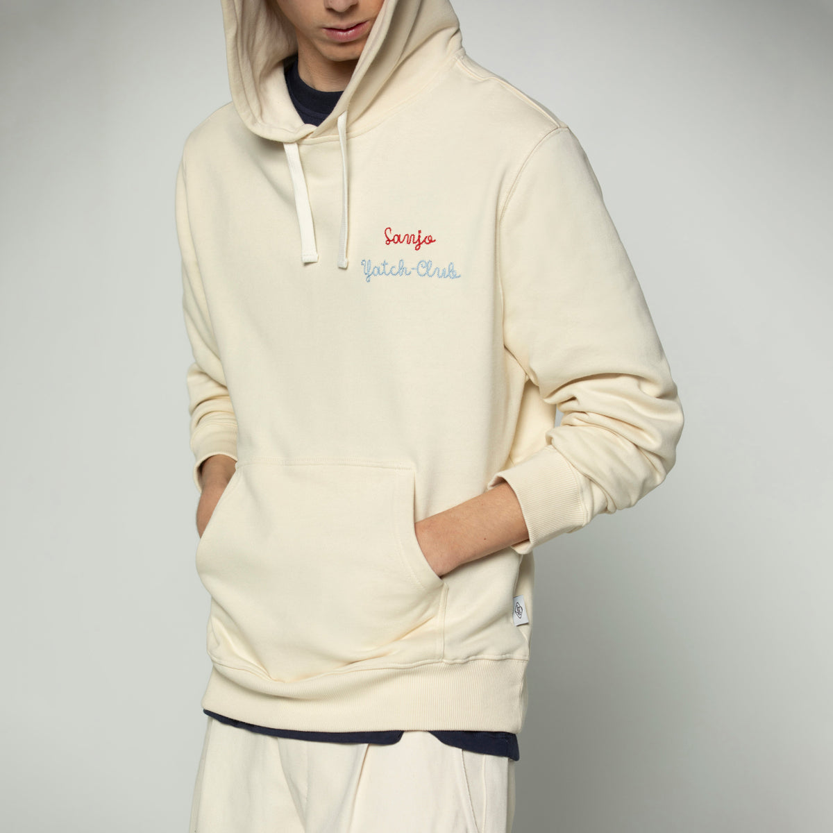 Sanjo Yacht-Club Hoodie // Ecru