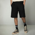 Sanjo Canvas Boxy Shorts // Black