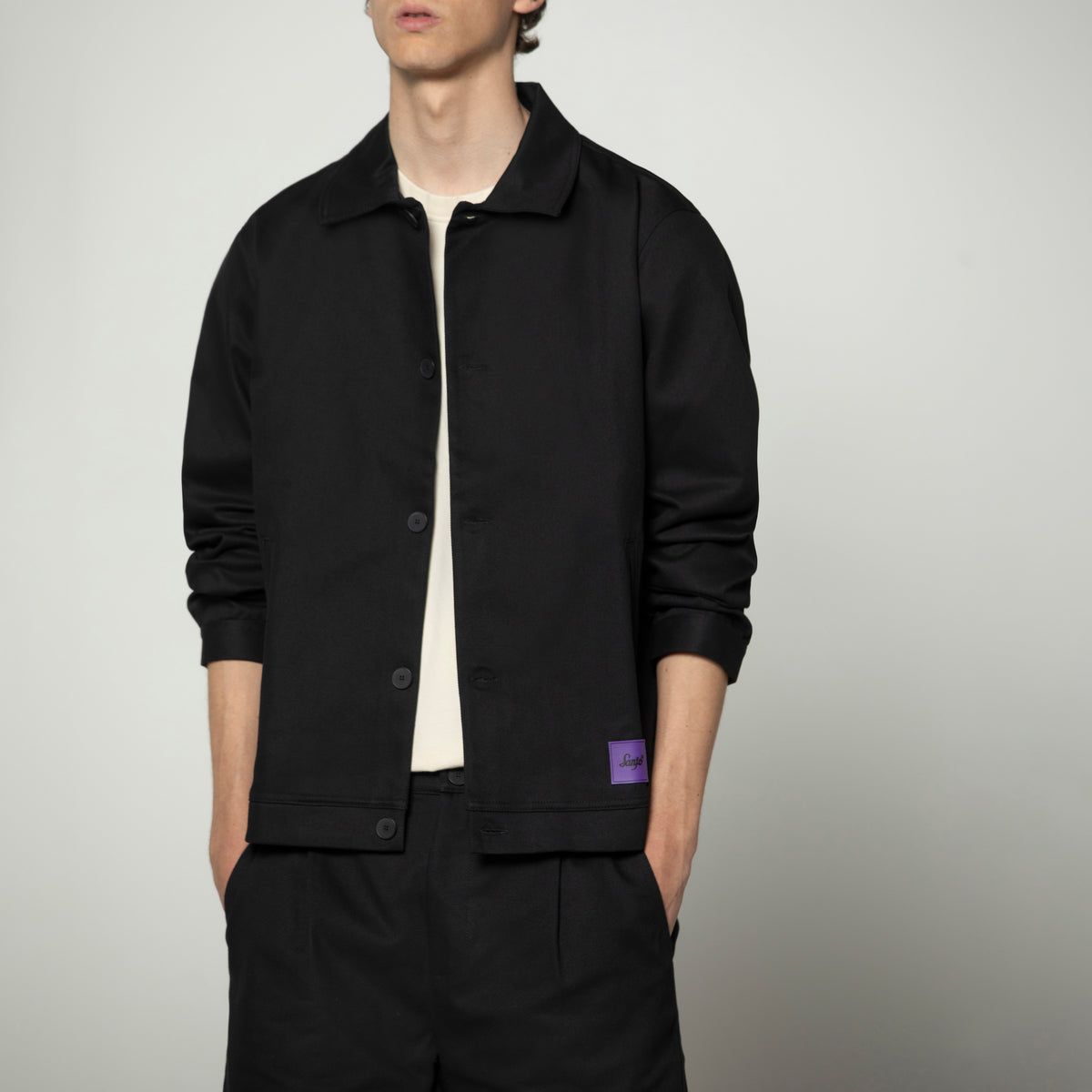 Abrigo con botones Sanjo // Negro