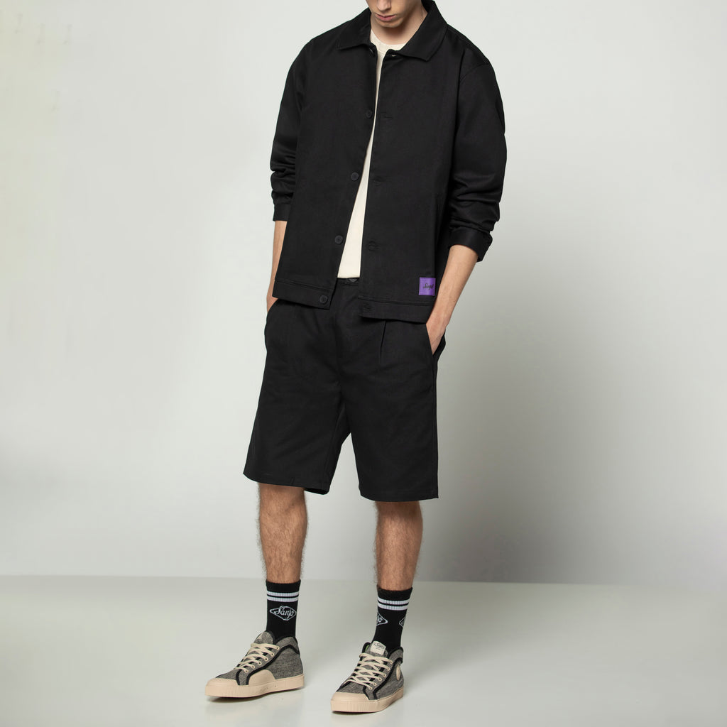 Abrigo con botones Sanjo // Negro