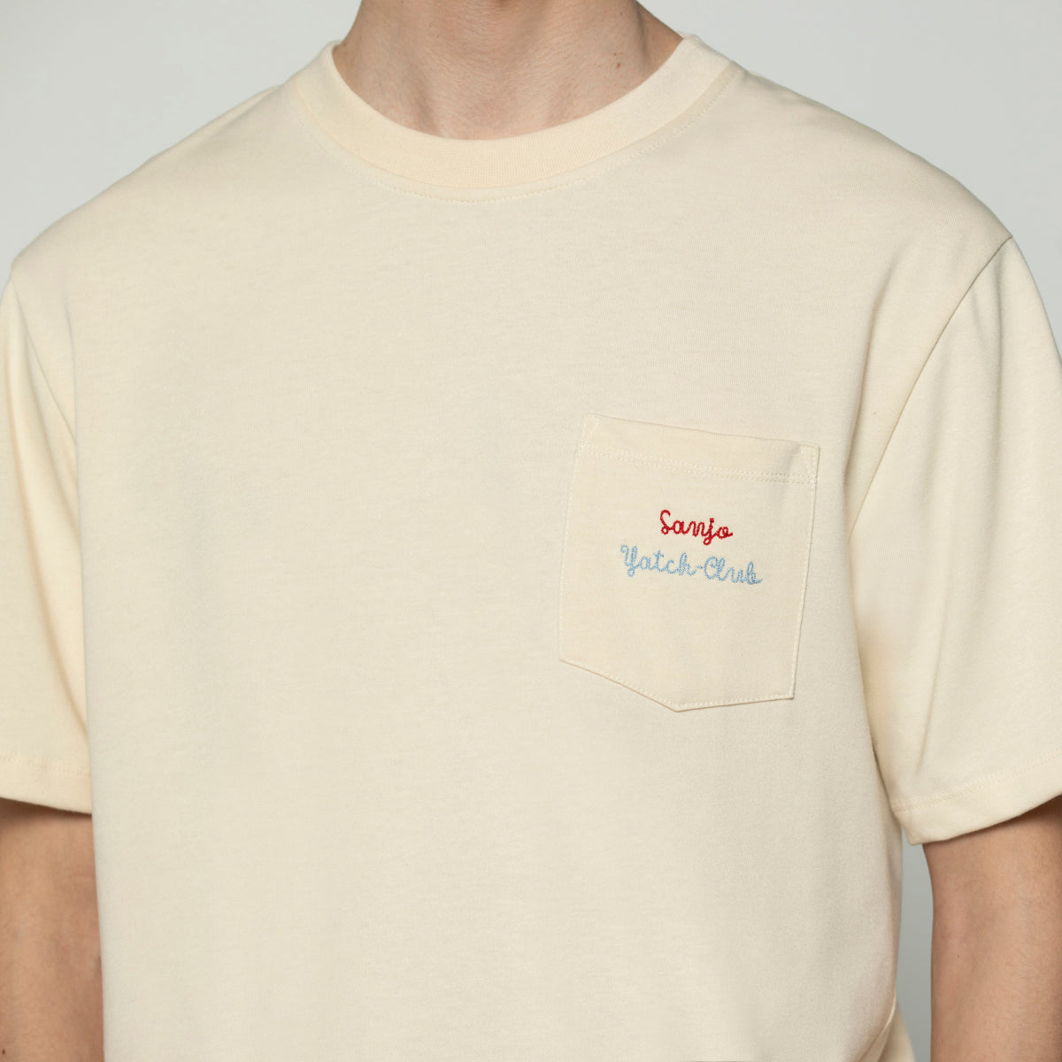 Sanjo Yacht-Club Pocket T-Shirt // Ecru