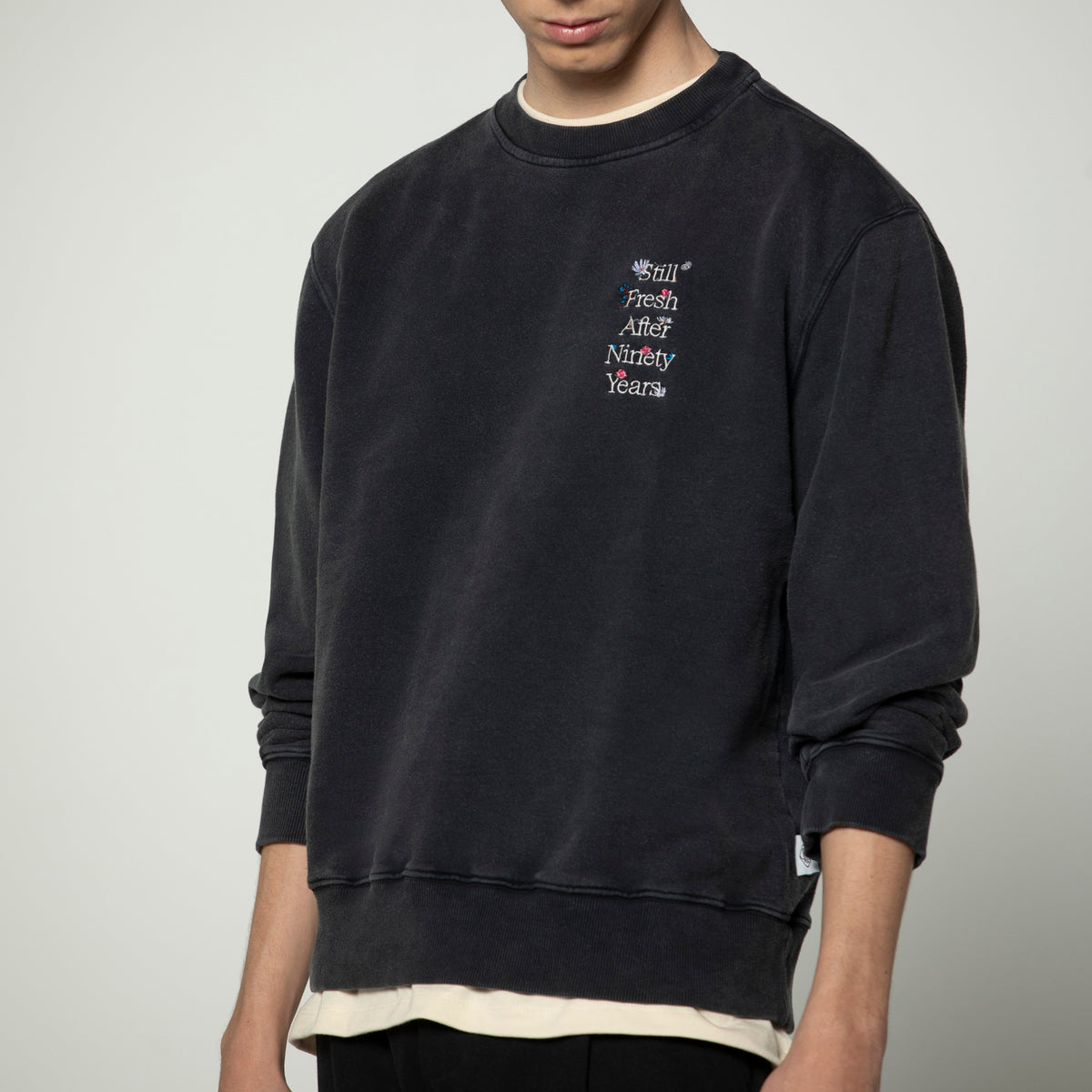 Sanjo Faded Still Sweat // Schwarz