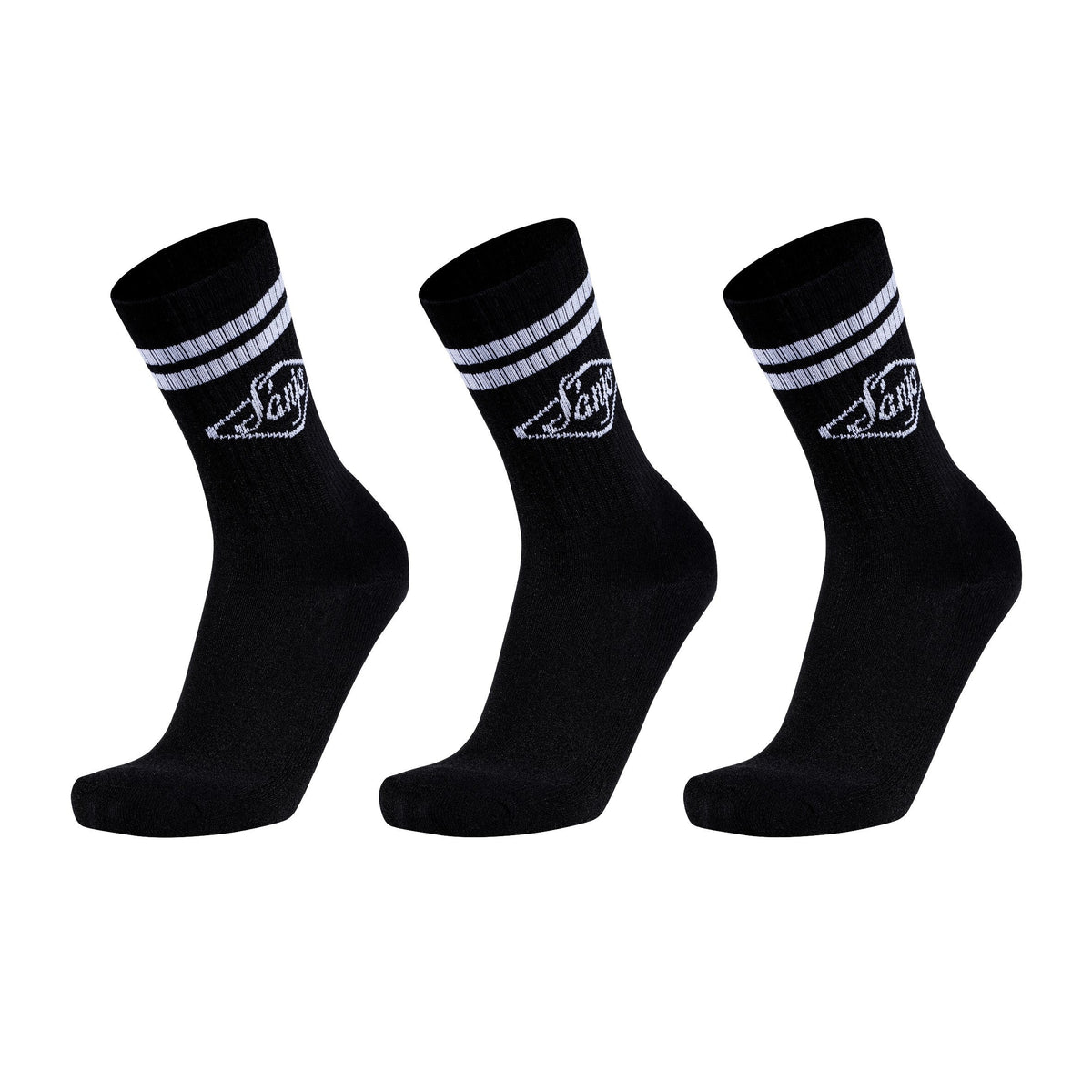 Calcetines Sanjo Retro // Logotipo negro (paquete de 3)