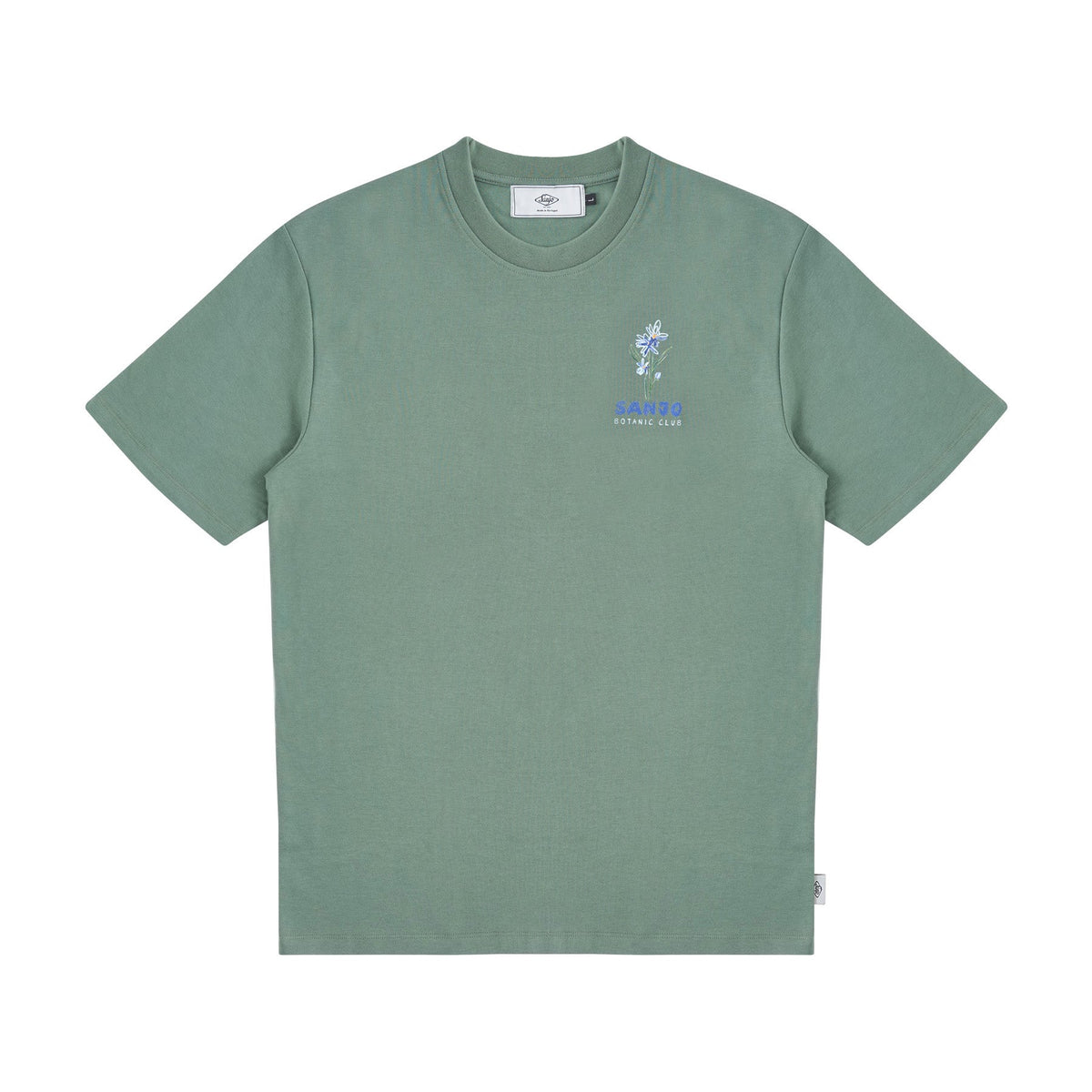 Sanjo Floral Water Print T-shirt // Green