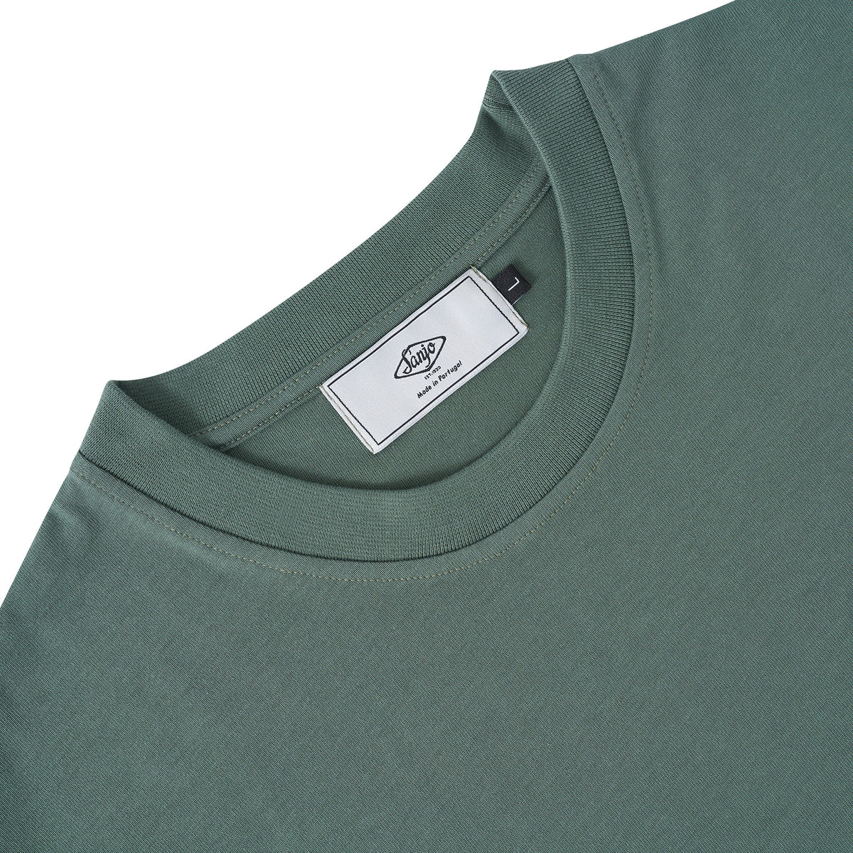 Sanjo Floral Water Print T-Shirt // Grün