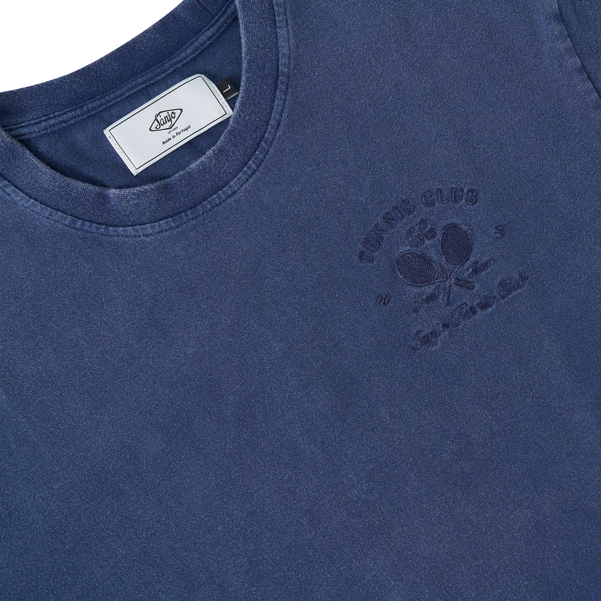 Sanjo Faded Tennis Club T-Shirt // Navy