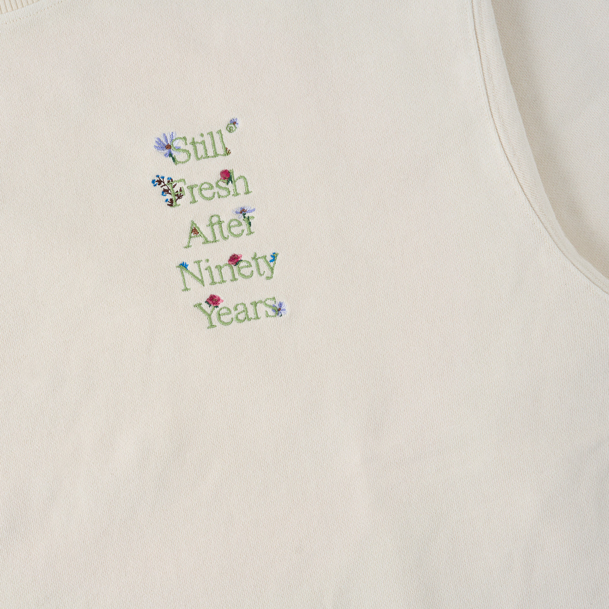 Sanjo Faded Still Sweatshirt // Ecru