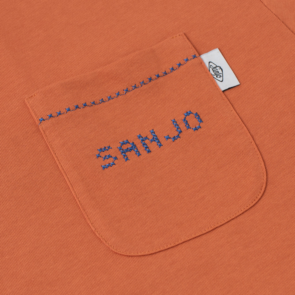 Sanjo Old Money Pocket T-shirt // Ziegelrot