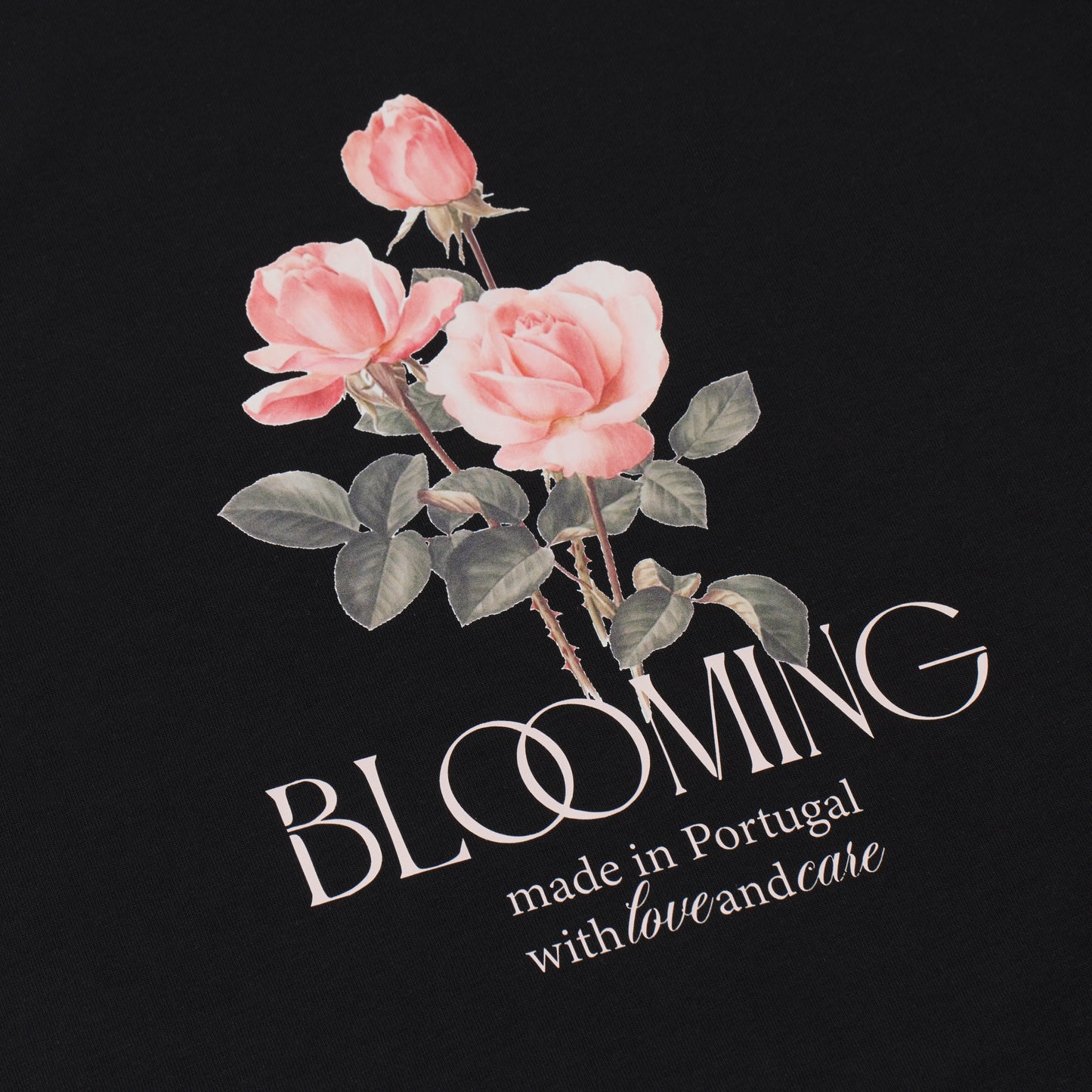 Sanjo Blooming T-shirt // Black