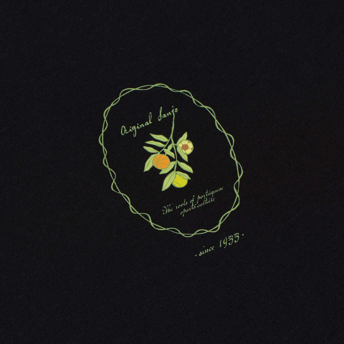 Sanjo The Sporty Olive T-shirt // Black