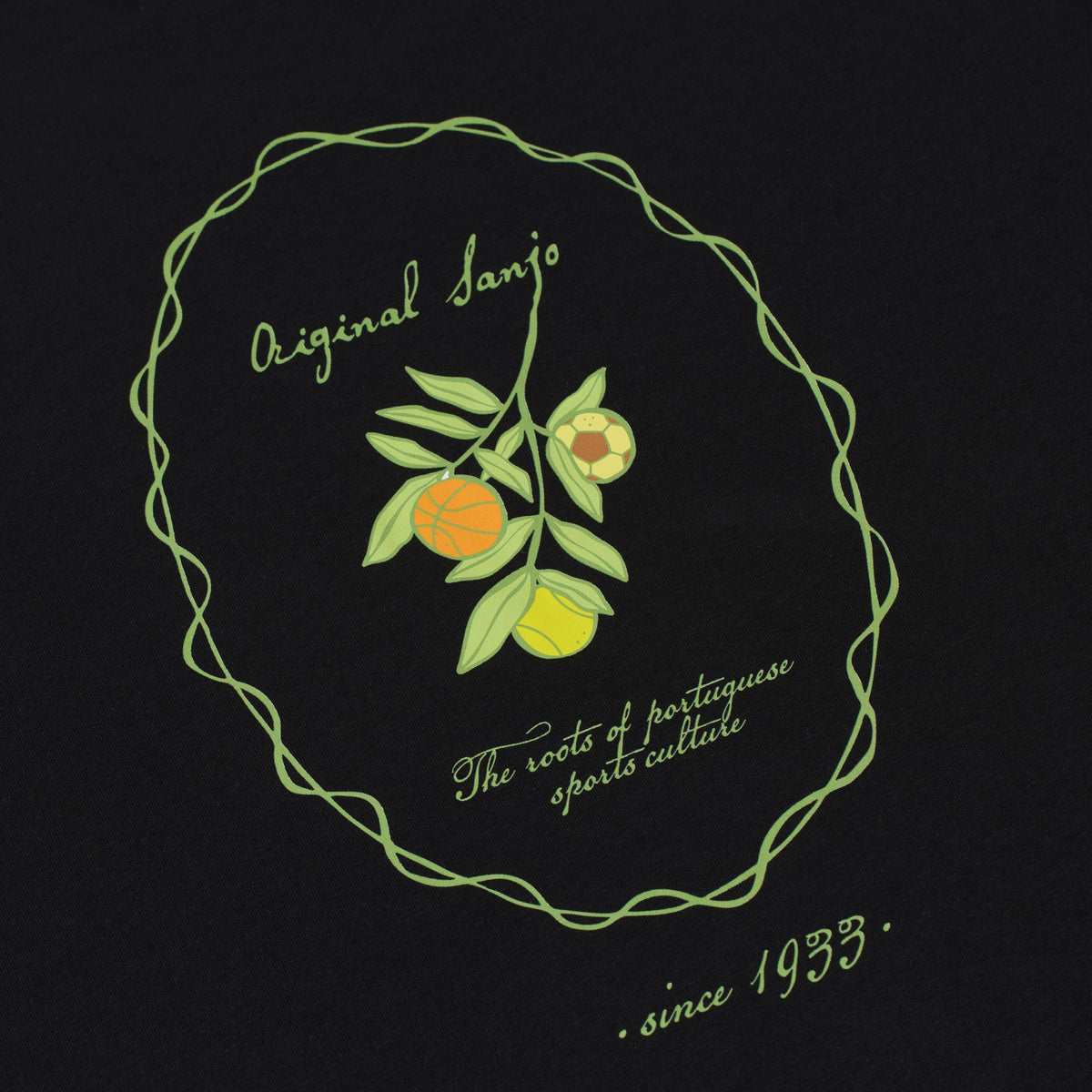 Sanjo The Sporty Olive T-shirt // Black
