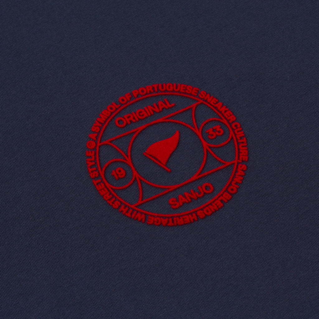 Camiseta con el símbolo cultural de Sanjo // Azul marino