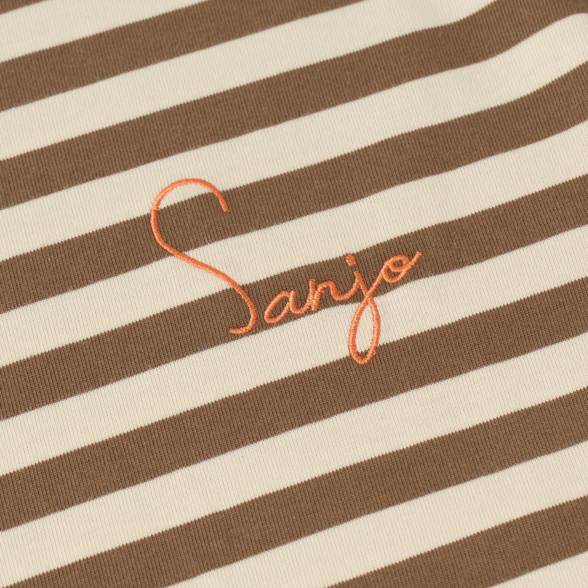 Sanjo Stripes 80 T-shirt // Capucino Ecru