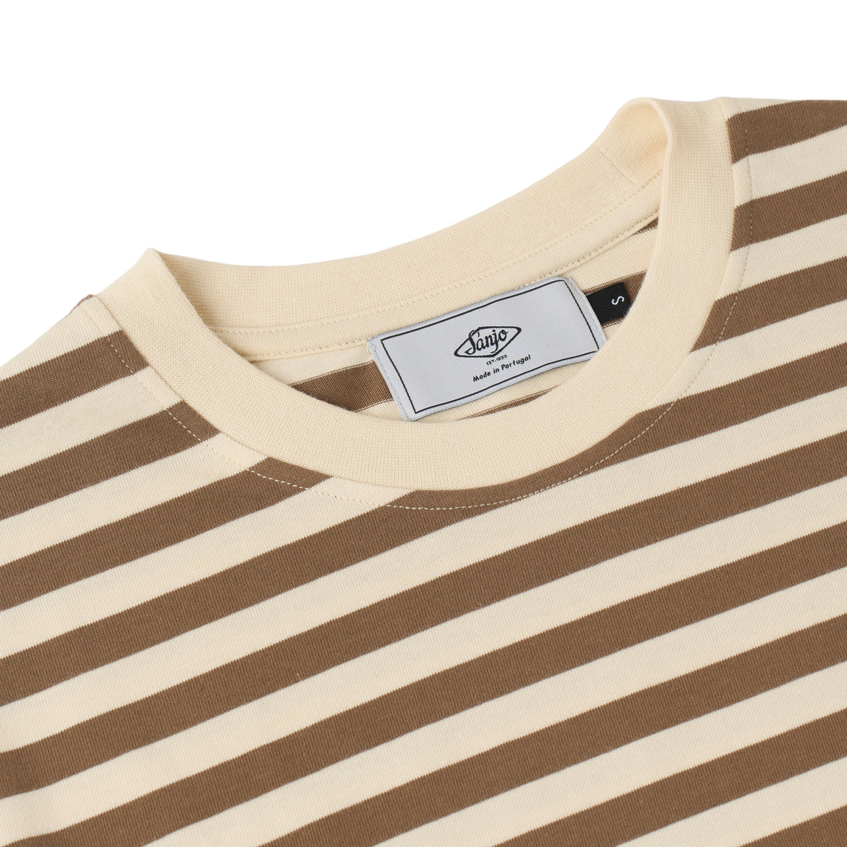 Sanjo Stripes 80 T-shirt // Capucino Ecru
