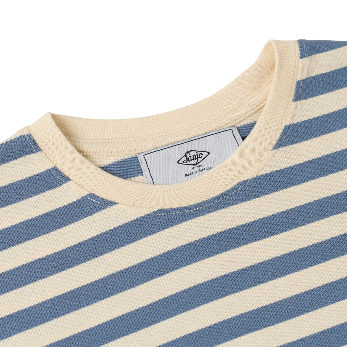 Sanjo Stripes 80 Crop Top  // Denim Ecru