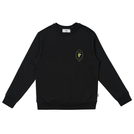 Sanjo The Sporty Olive Sweat // Black