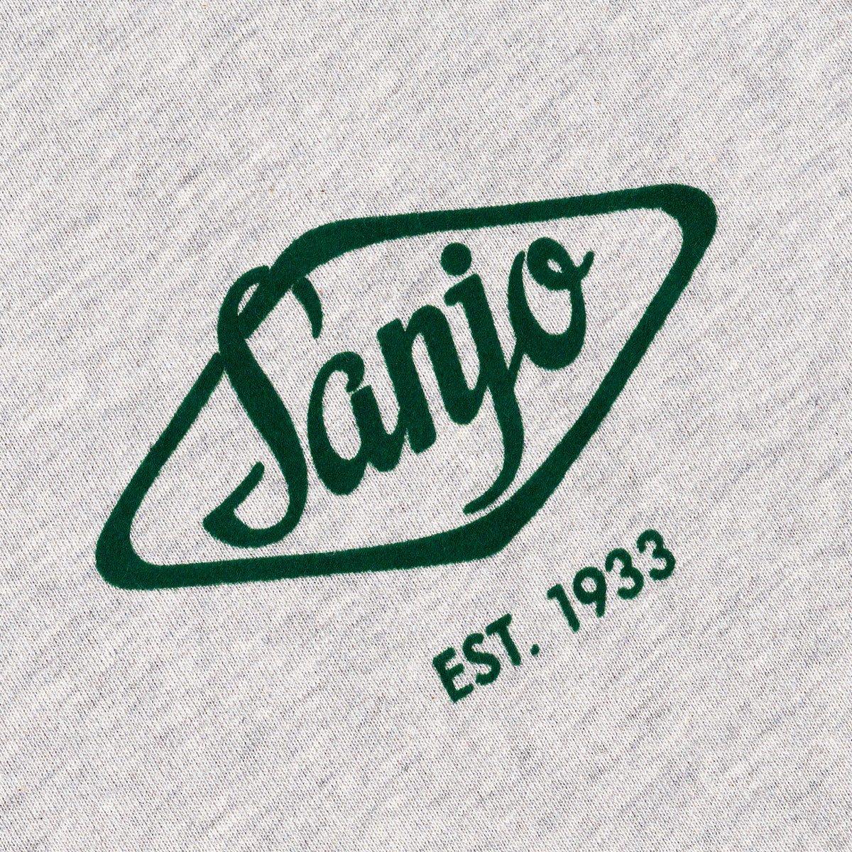 Camiseta con logo flocado de Sanjo // Gris