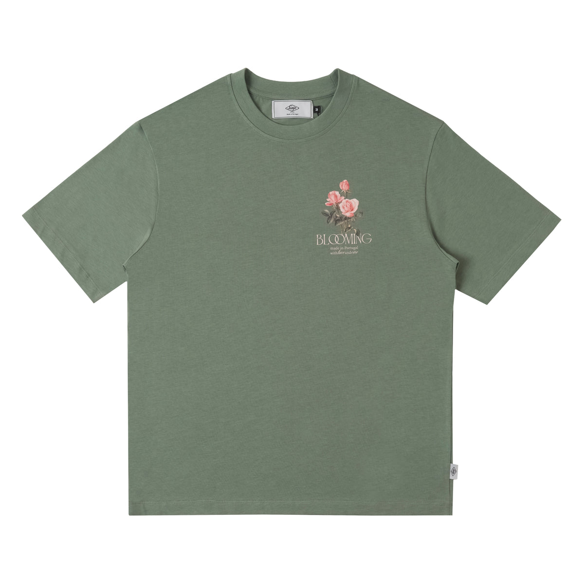 Sanjo Blooming // Camiseta color caqui