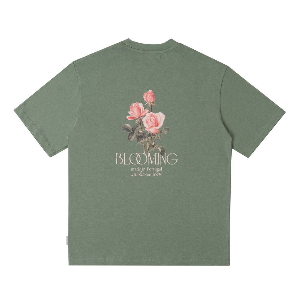 Sanjo Blooming // Camiseta color caqui