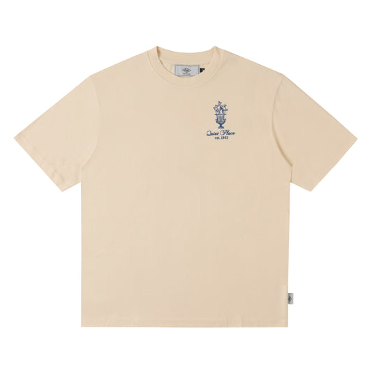 Sanjo Quiet Place T-shirt // Ecru