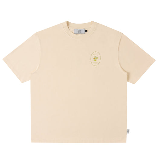 Sanjo The Sporty Olive T-shirt // Ecru