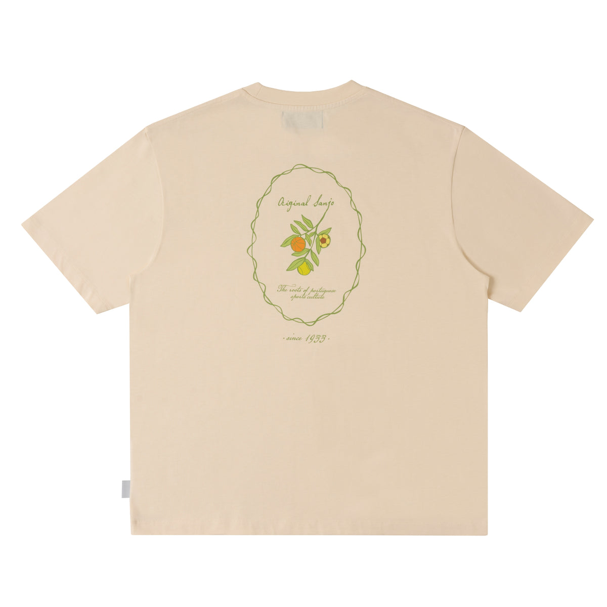 Sanjo The Sporty Olive T-shirt // Ecru