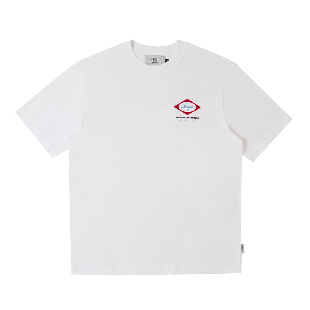 Camiseta Sanjo Grand Prix // Blanca
