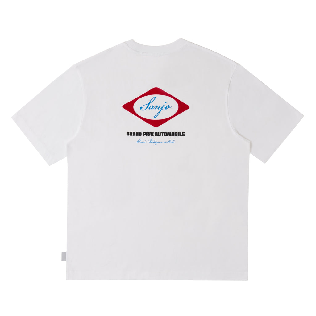Camiseta Sanjo Grand Prix // Blanca