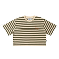 Top corto Sanjo Stripes 80 // Kaki Crudo