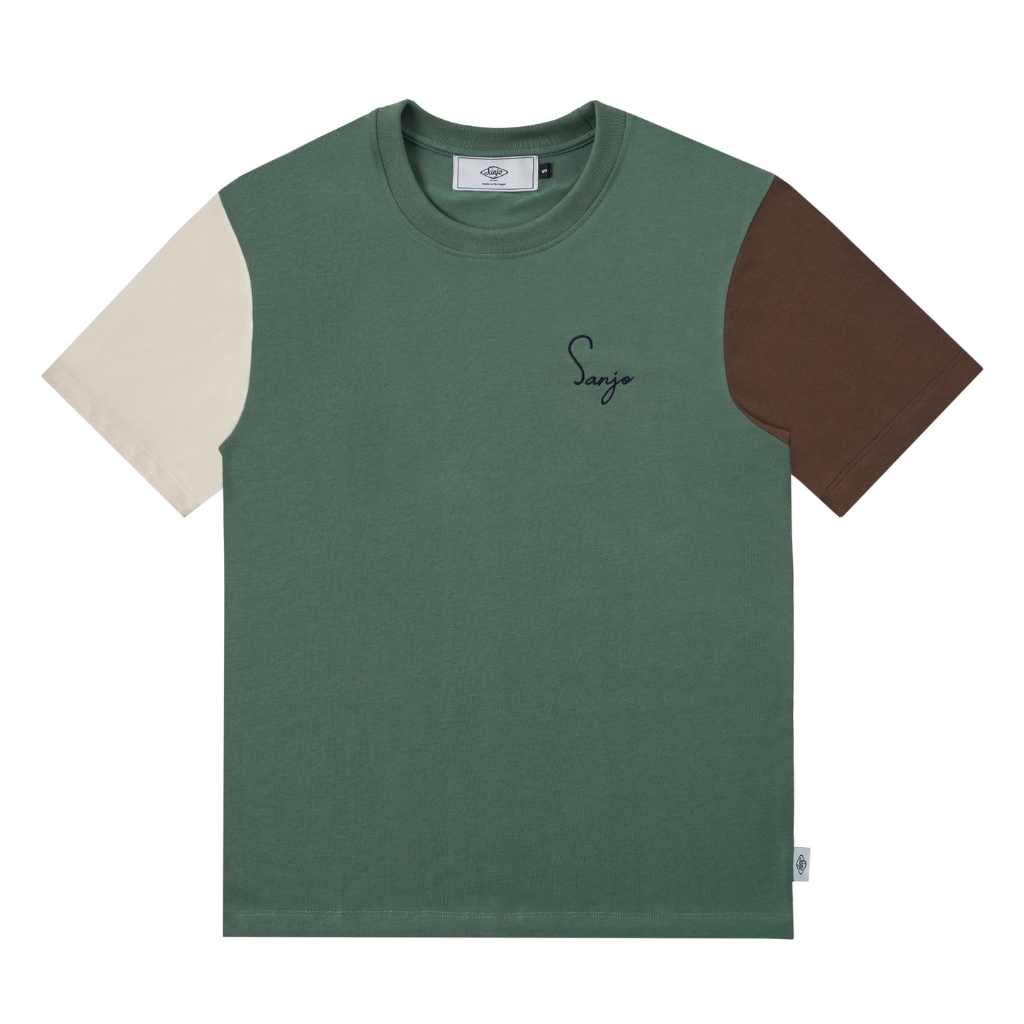 Sanjo 1954 Cream Logo T-shirt // Pastel Green