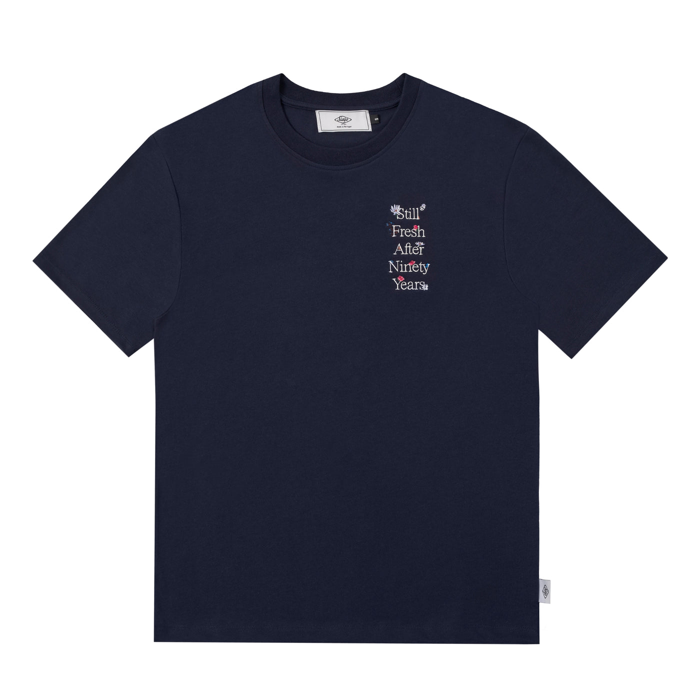 Sanjo Wild Flower T-shirt // Navy