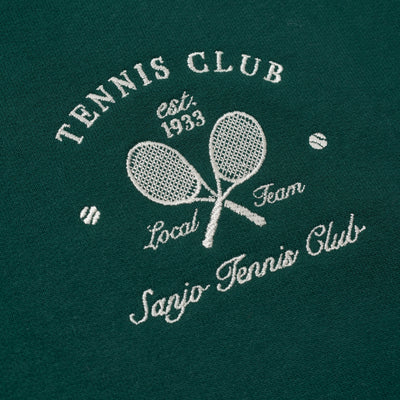 Sanjo Embroidery Tennis Club Sweater // Bottle Green