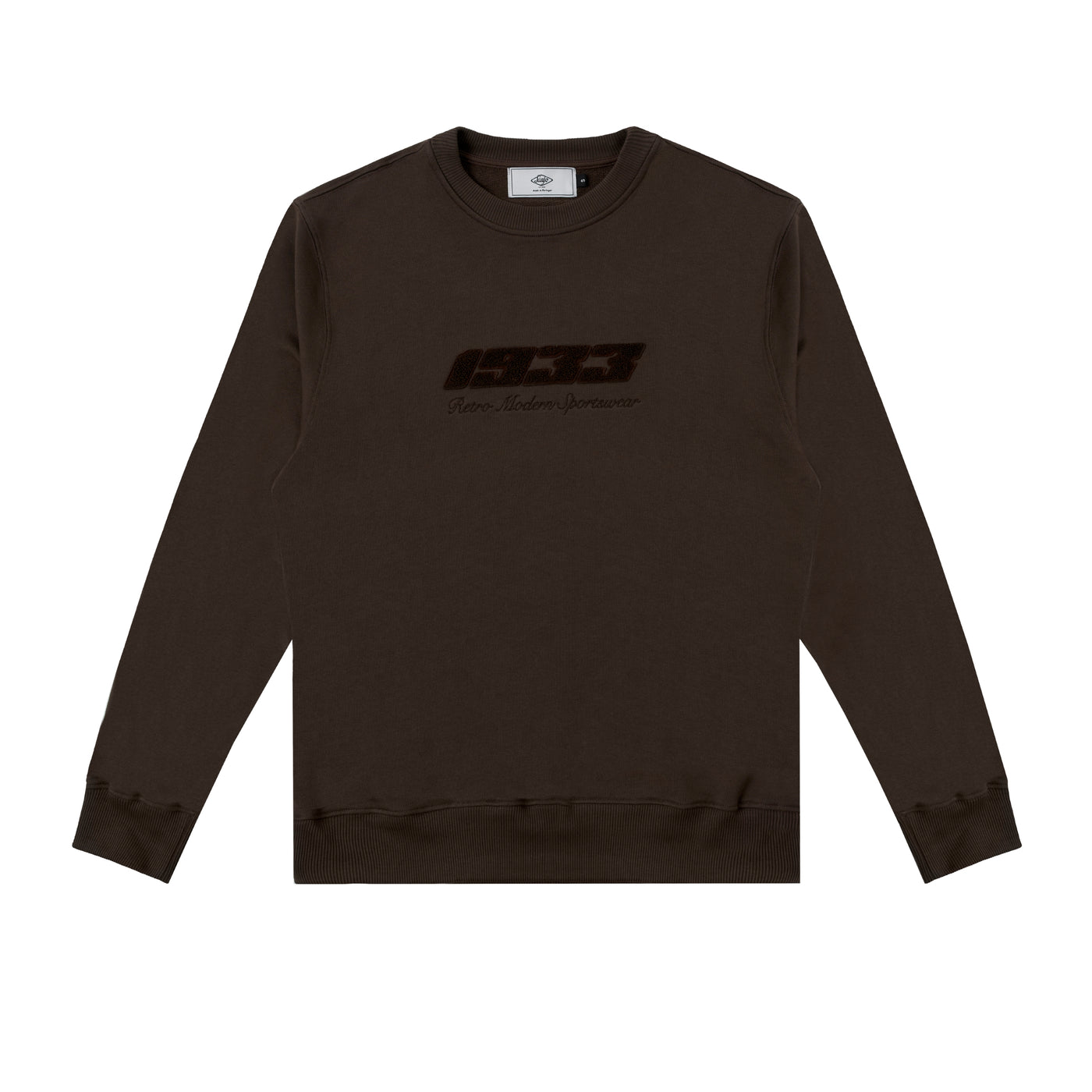 Sanjo Retro Sportswear Mono Sweater // Brown