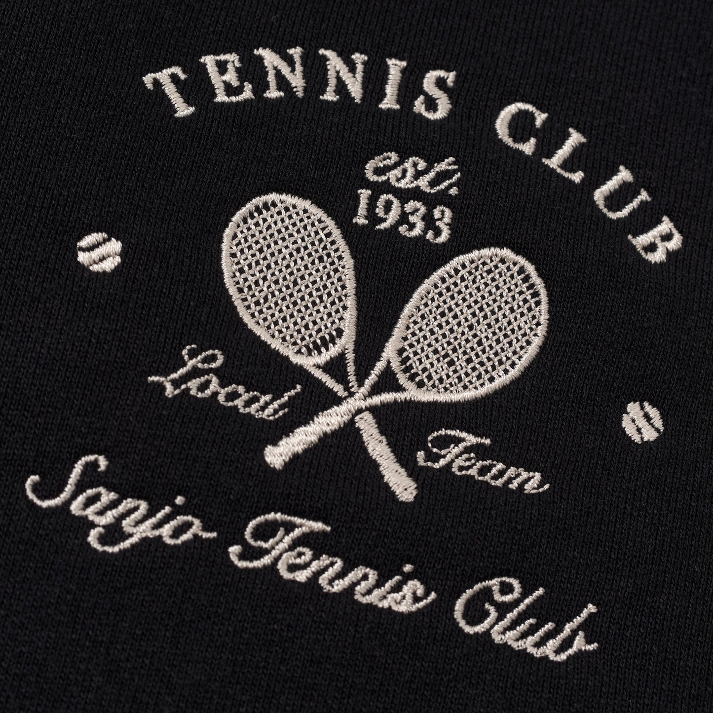 Sanjo Embroidery Tennis Club Sweater // Black