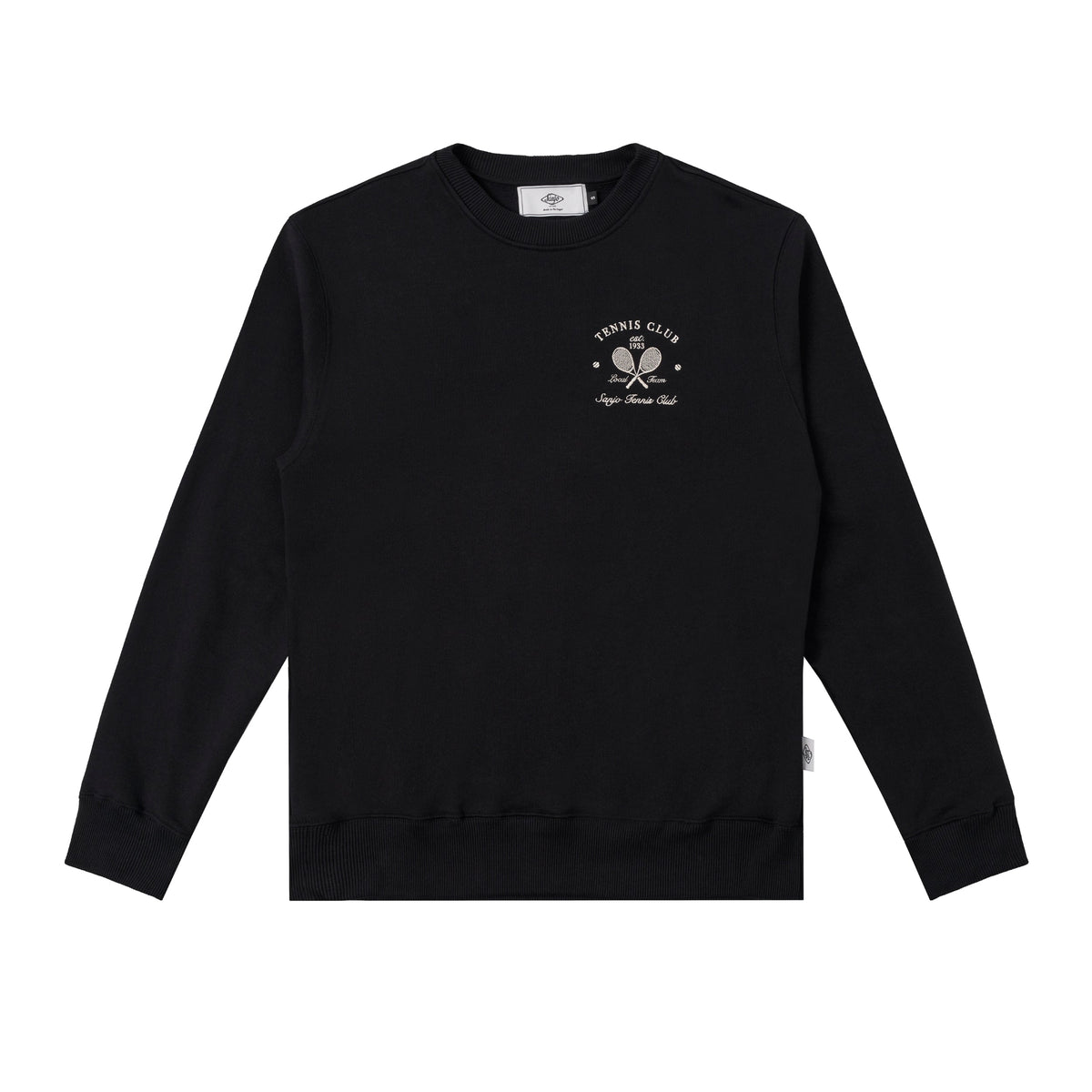 Sanjo Embroidery Tennis Club Sweater // Schwarz