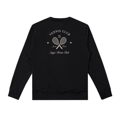 Sanjo Embroidery Tennis Club Sweater // Black