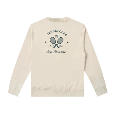 Sanjo Embroidery Tennis Club Sweater // Ecru